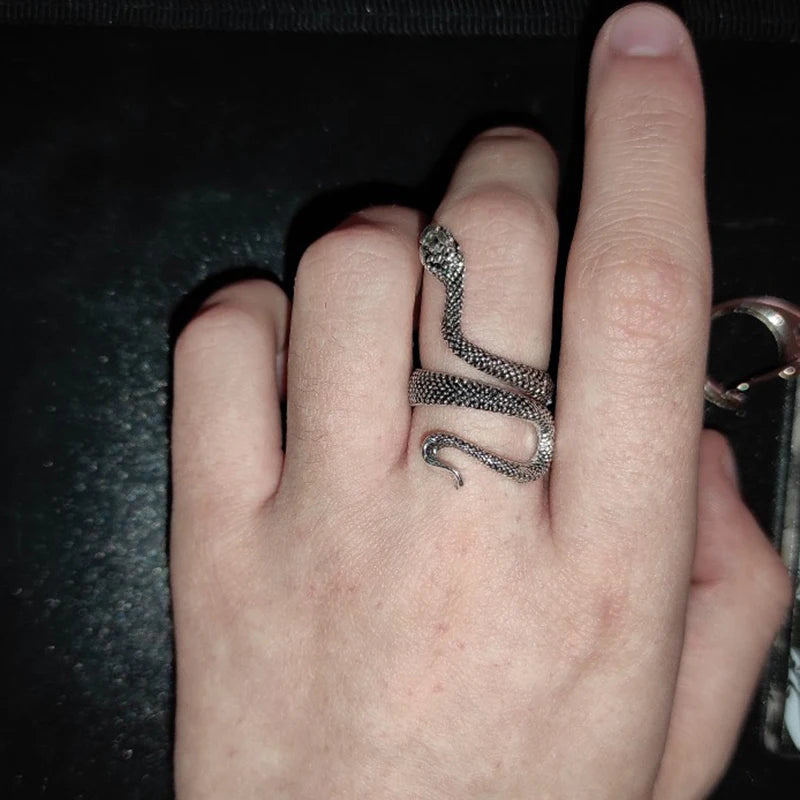 2021 European Retro Punk Spirit Snake & Dragon Ring - Image 9