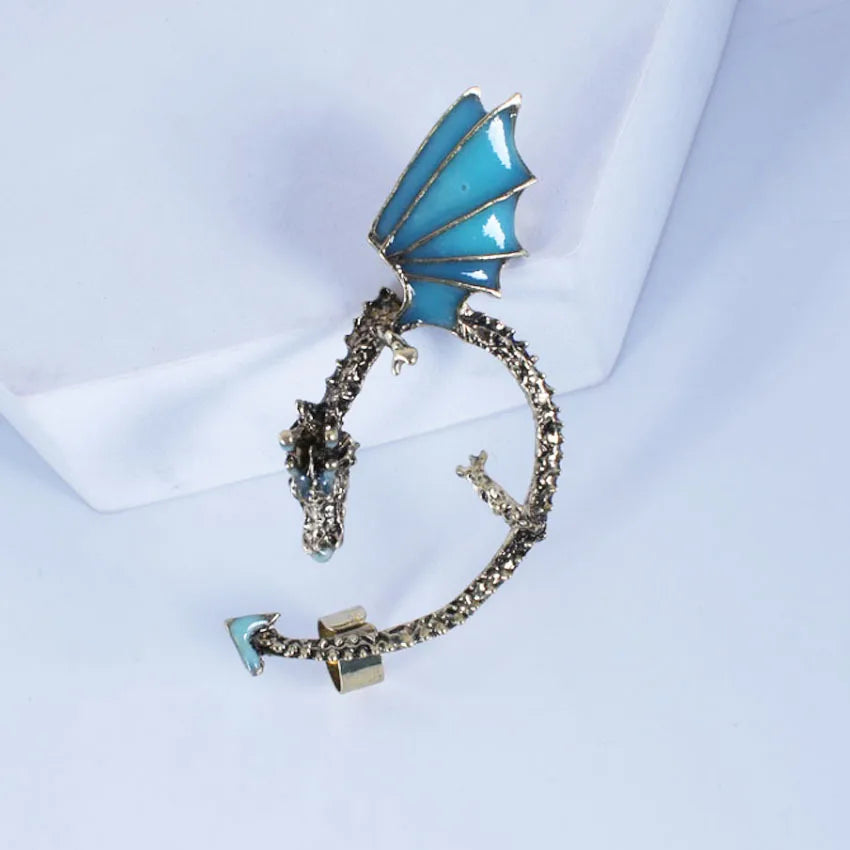 Glow-in-the-Dark Dragon Ear Cuff Earrings – Fantasy Clip-On Stud Jewelry for Women, Girls & Boys - Image 6