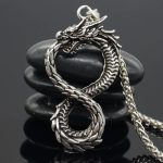 Goth Ouroboros Norse Dragon Necklace