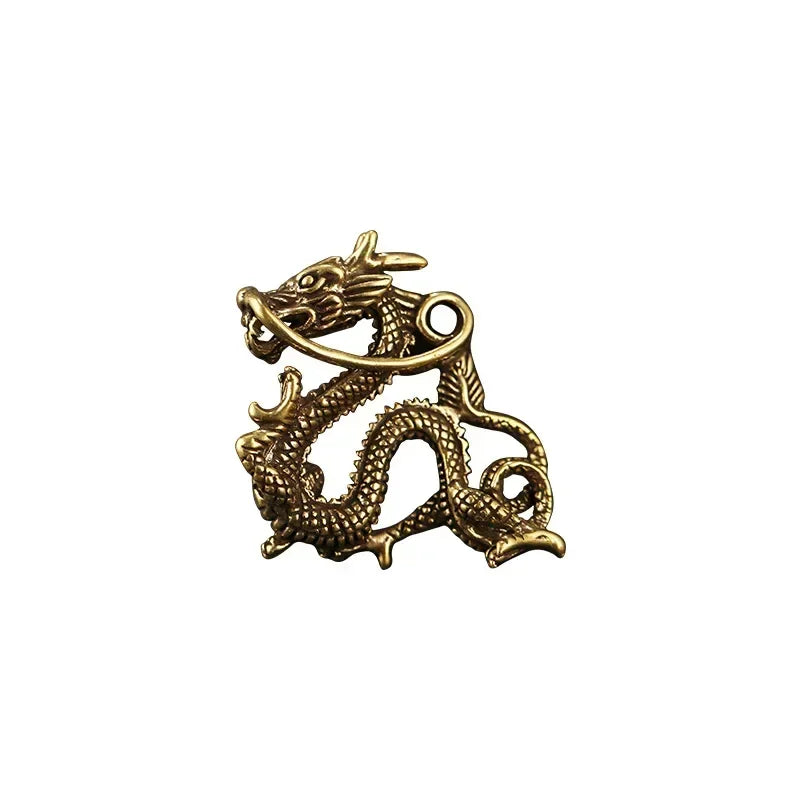 1 Piece Vintage Brass Dragon Statue – Feng Shui Animal Ornament for Wealth & Prosperity - Image 6