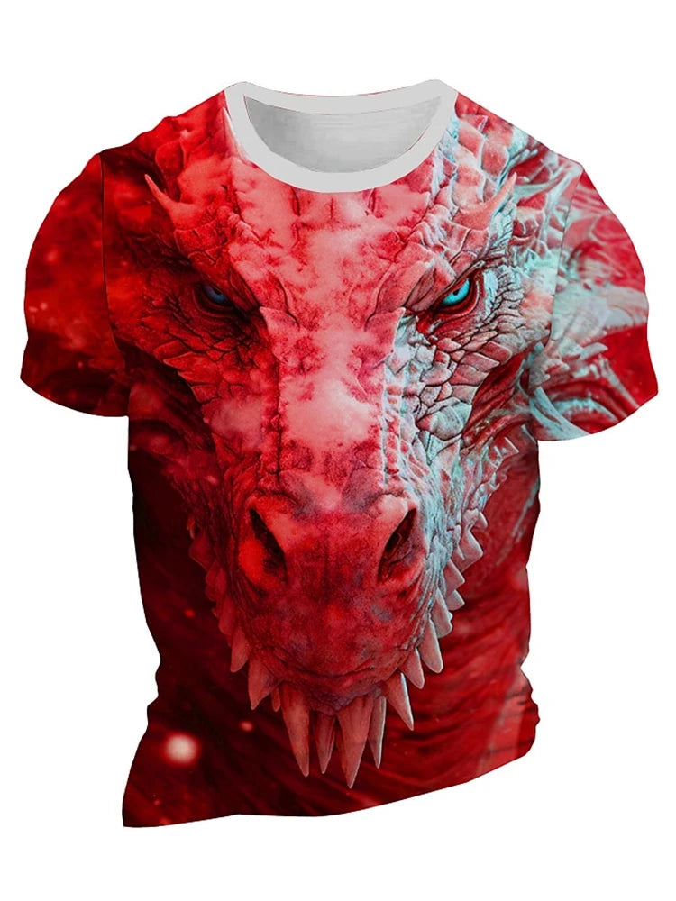 3D Dragon Print Men’s T-Shirt - Image 23