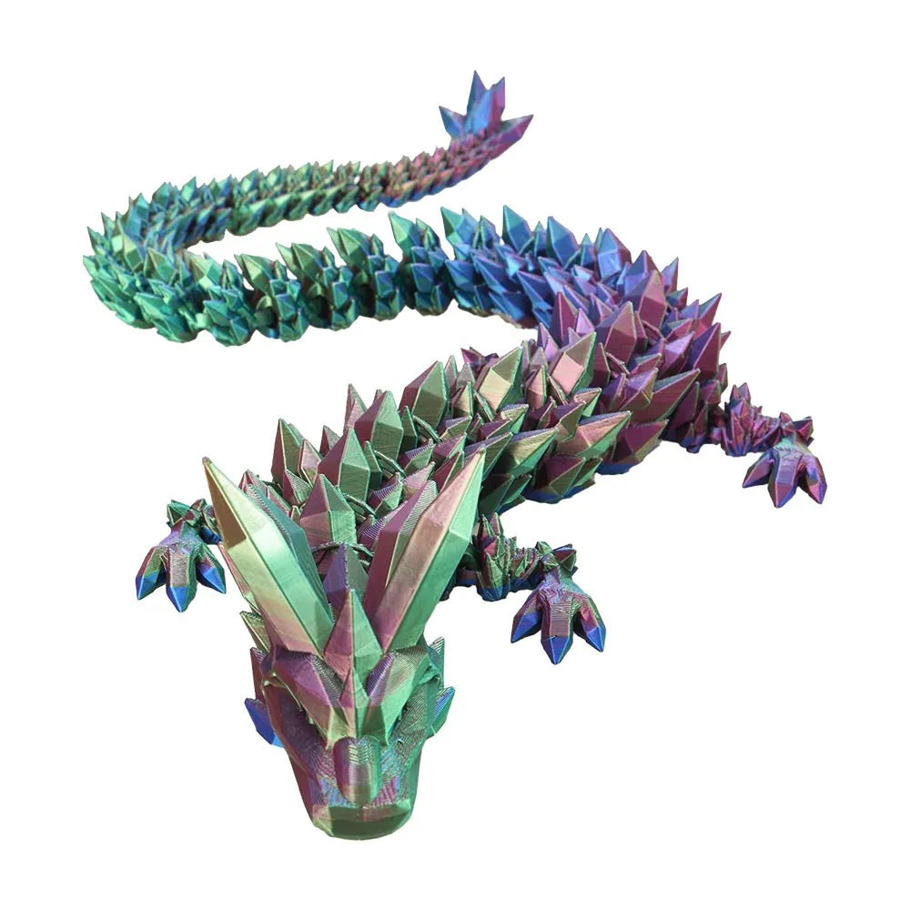 3D Printed Articulated Crystal Chinese Dragon - Image 9