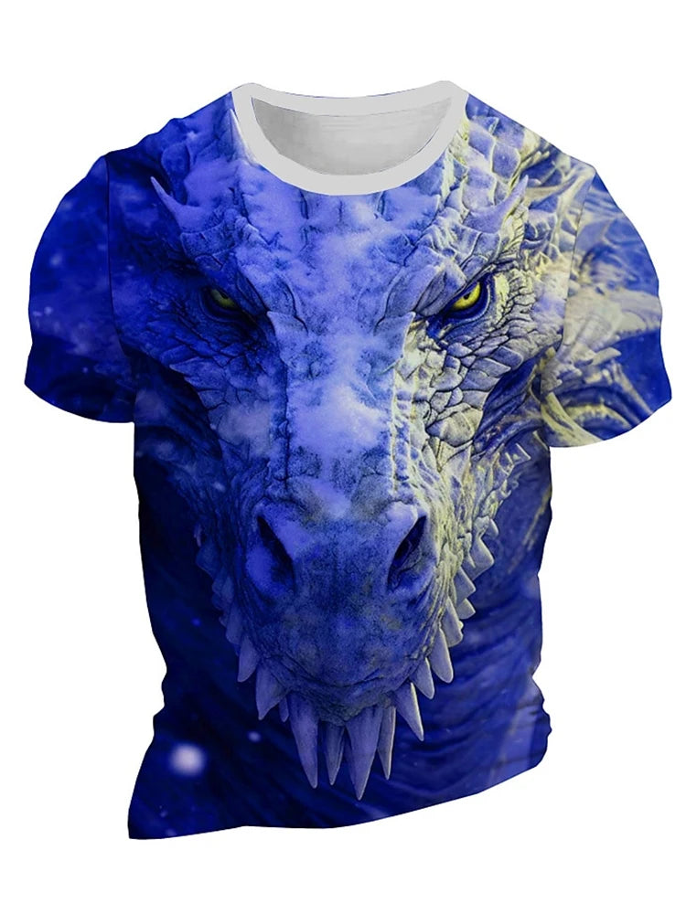 3D Dragon Print Men’s T-Shirt - Image 24