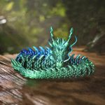 3D Printed Dragon Figures Decor Toy – Multi-Jointed Movable Hand-held Articulated Dragon Ornament