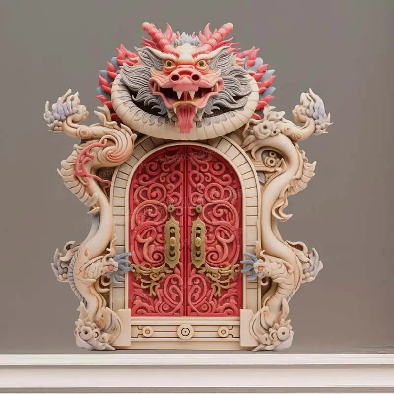 Dragon Fantasy House Decor – Fairy Door Wall Sticker for Living Room, Bedroom, Kitchen & Refrigerator - Image 8
