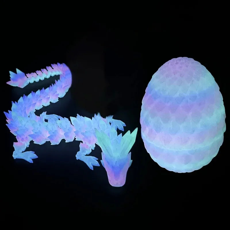 3D Printed Articulated Dragon Egg & Movable Dragon Model Toy - Image 7