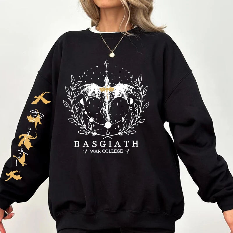 Fourth Wing Sweatshirt for Women – Basgiath War College Dragon Rider Crewneck Pullover | Fantasy Streetwear Hoodie - Image 3