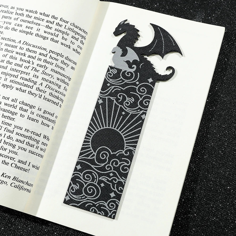 Goth Fourth Wings Dragon Cloud Sun Bookmark - Image 2
