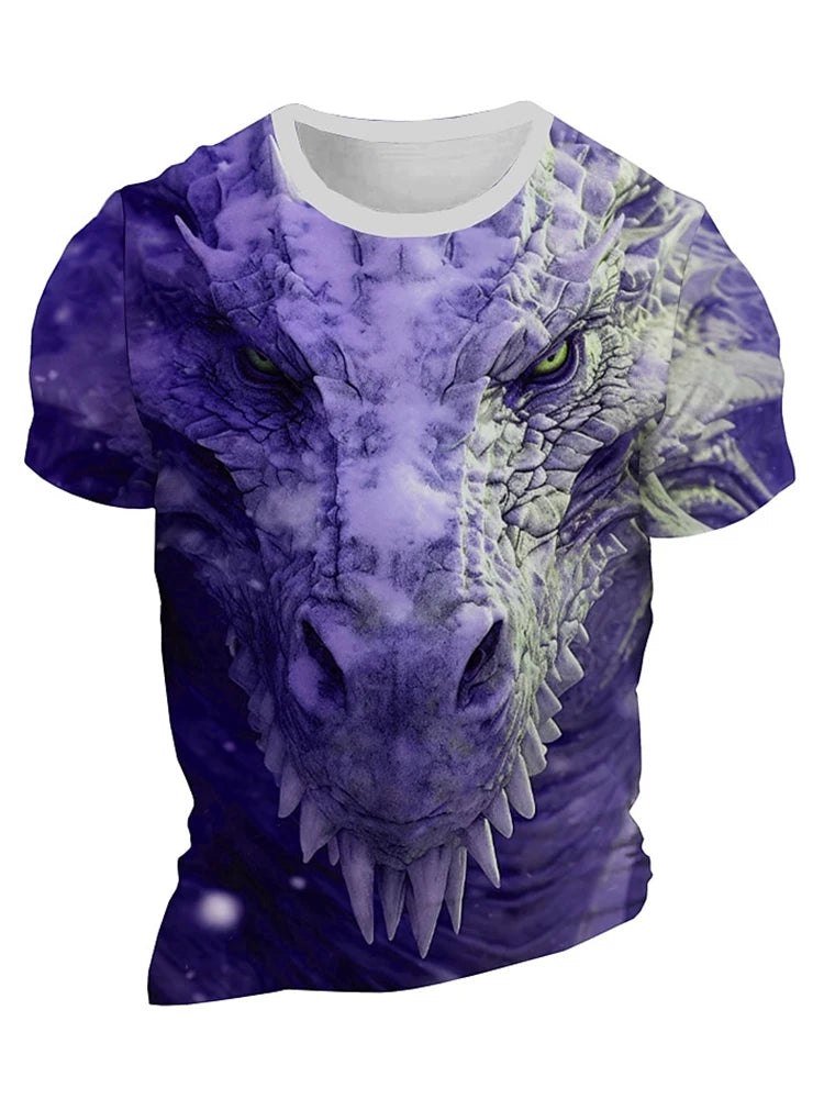 3D Dragon Print Men’s T-Shirt - Image 18