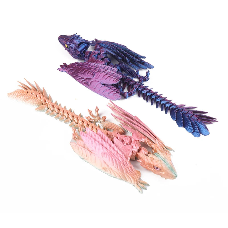 3D Printed Feathered Wyvern Dragon – Articulated Fidget Toy & Home Office Decor - Image 4
