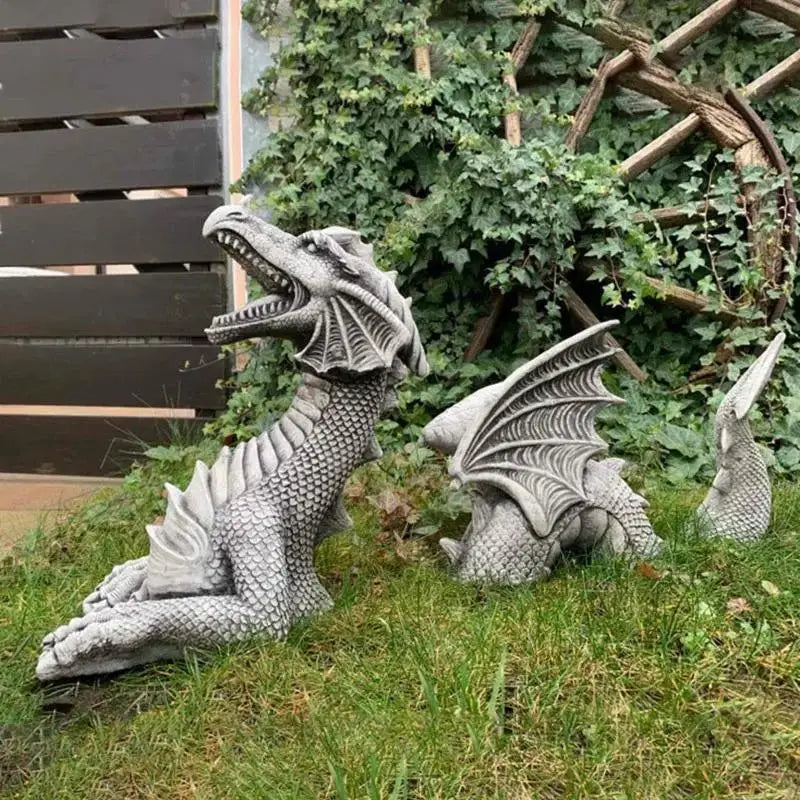 Dragon Shape Resin Lawn Sculpture - Image 4