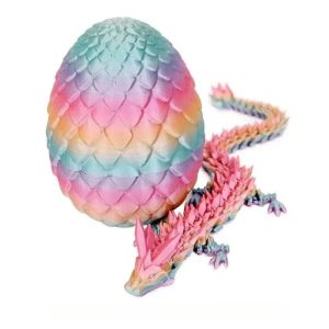 3D Printed Dragon Egg with Full-Color Dragon Model