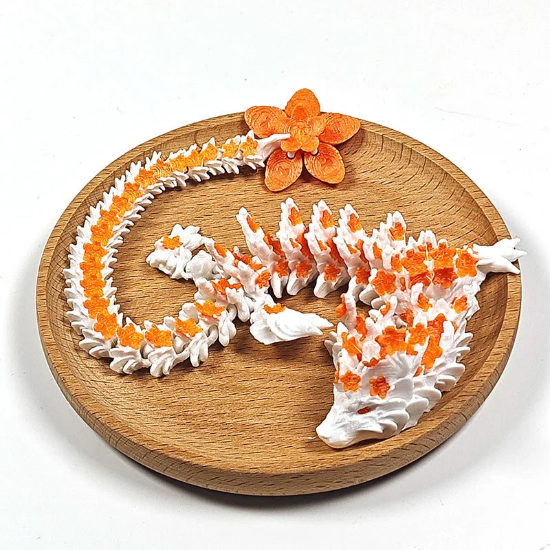 3D Printed Crystal Dragon Articulated Fidget Toy – Cherry Blossom Dragon Home & Office Decor, Birthday Gift for Boys 2025 - Image 7