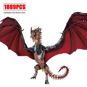 1889pcs Creative MOC Giant Dragon Building Blocks β Movie-Inspired Model for Kids & Collectors