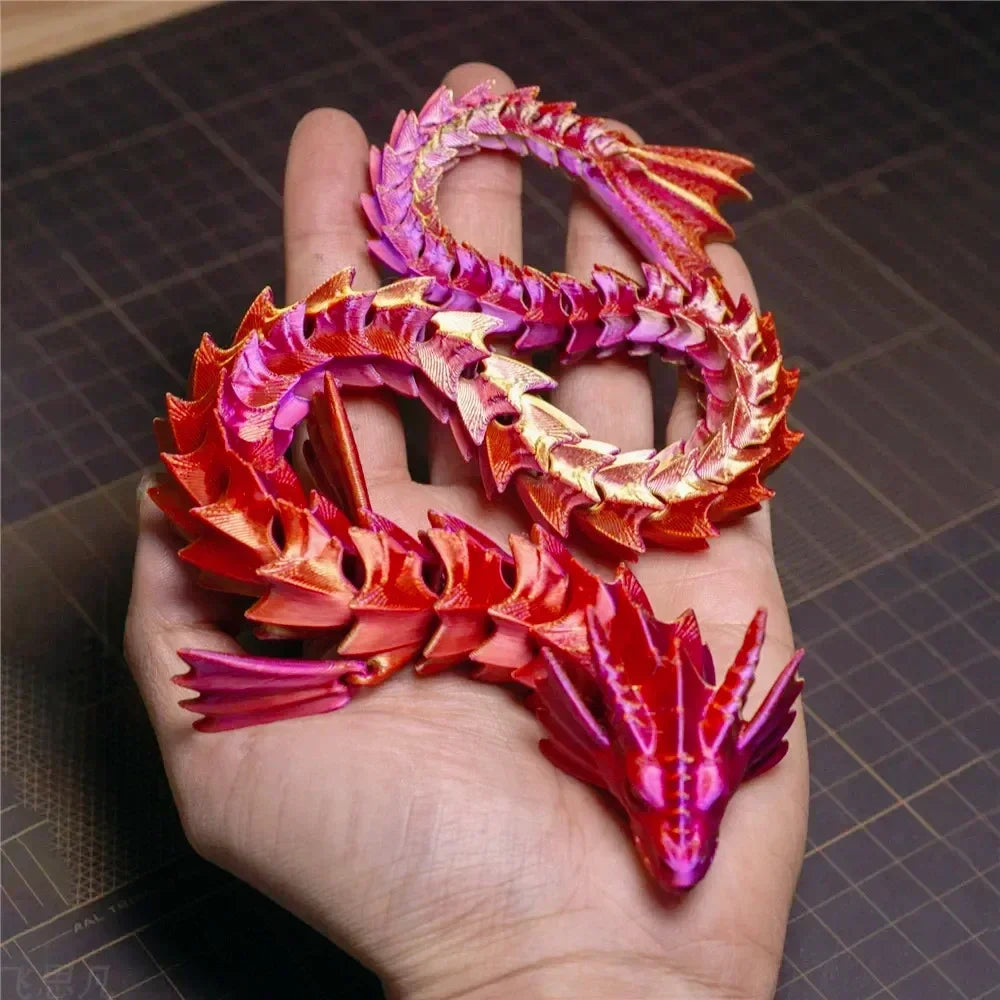 35cm 3D Printed Dragon – Antistress Full-Body Jointed Toy & Desktop Ornament - Image 4