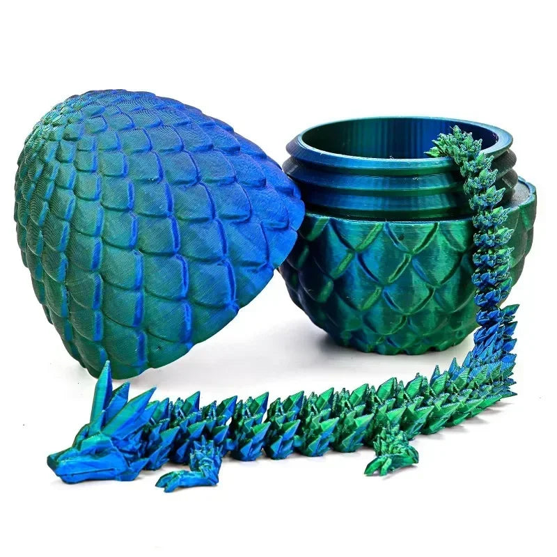 3D Printed Dragon Egg with Fully Articulated Dragon - Image 7