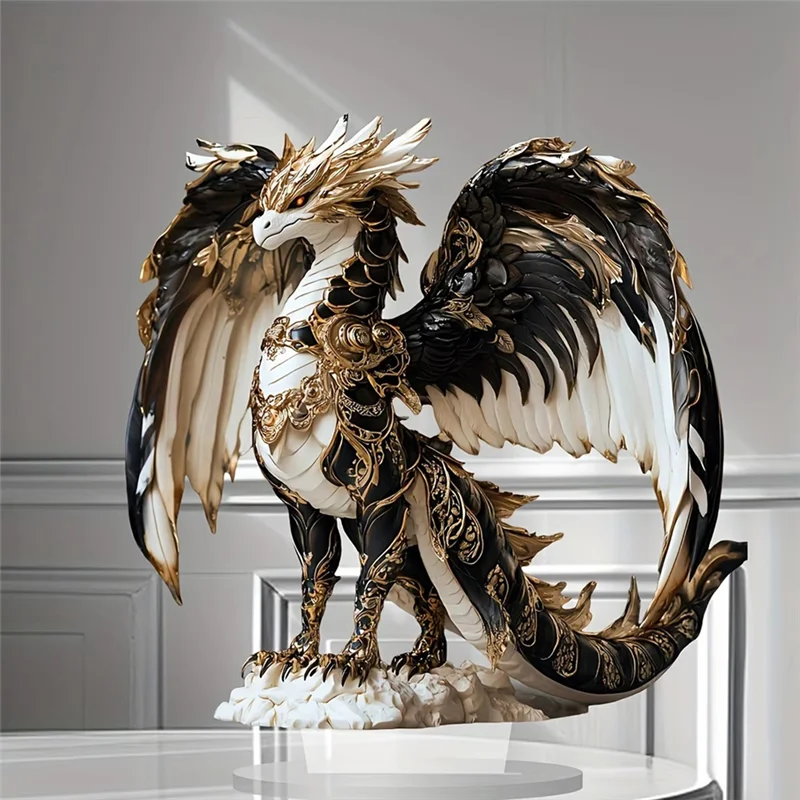 Fire Breathing Dragon Statue – Ideal for Studio or Display Case, Tabletop Decor & Perfect Gift - Image 3