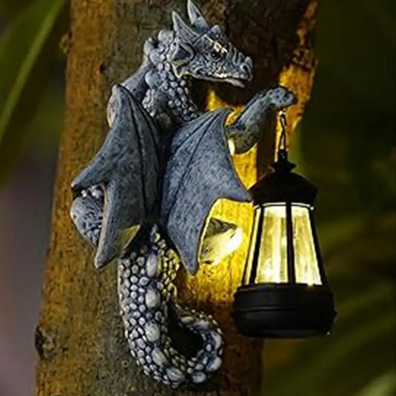 Dragon Solar Lantern – Solar-Powered Dragon Sculpture with Light for Garden, Patio & Garage Décor - Image 3