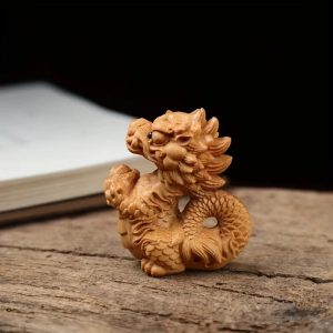 1/2Pcs Creative Lucky Dragon Carving β Desktop Feng Shui Ornament for Home, Office & Car