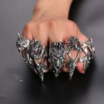 Exaggerated Vintage Dragon Knuckle Ring – Gothic Statement Jewelry for Bold Men