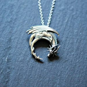 Classic Western Sleeping Dragon Necklace