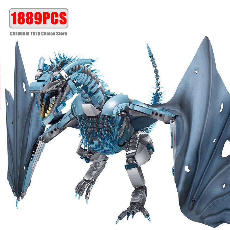 1889pcs Creative MOC Giant Dragon Building Blocks – Movie-Inspired Model for Kids & Collectors - Image 8
