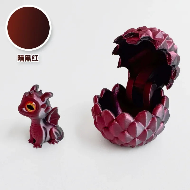 3D Printed Dragon Egg with Dragon – Anti-stress Mini Model, Movable & Rotatable Desktop Ornament, Kid Toy & Companionship Gift - Image 7