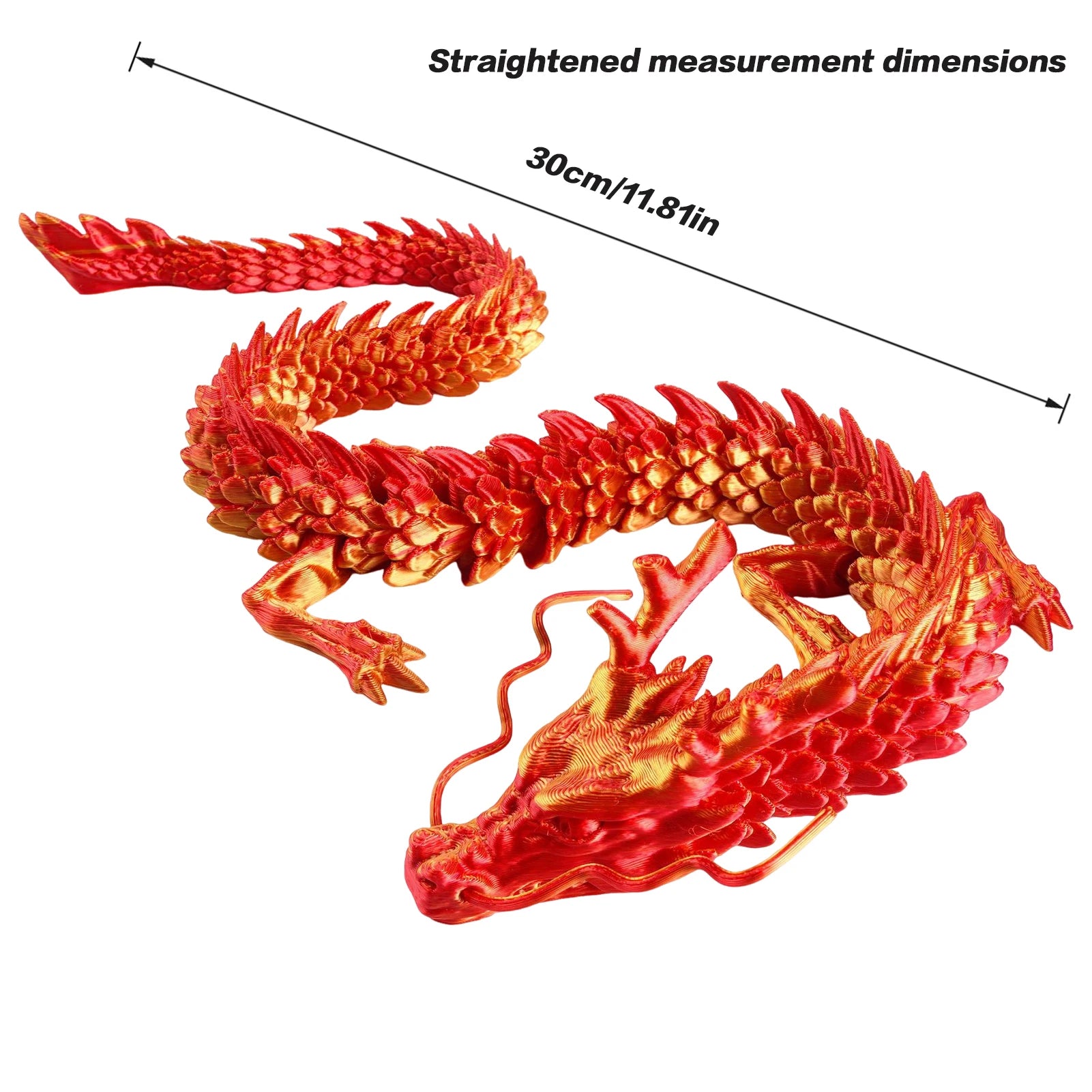 3D Printed Dragon Figures Decor Toy – Multi-Jointed Movable Hand-held Articulated Dragon Ornament - Image 19