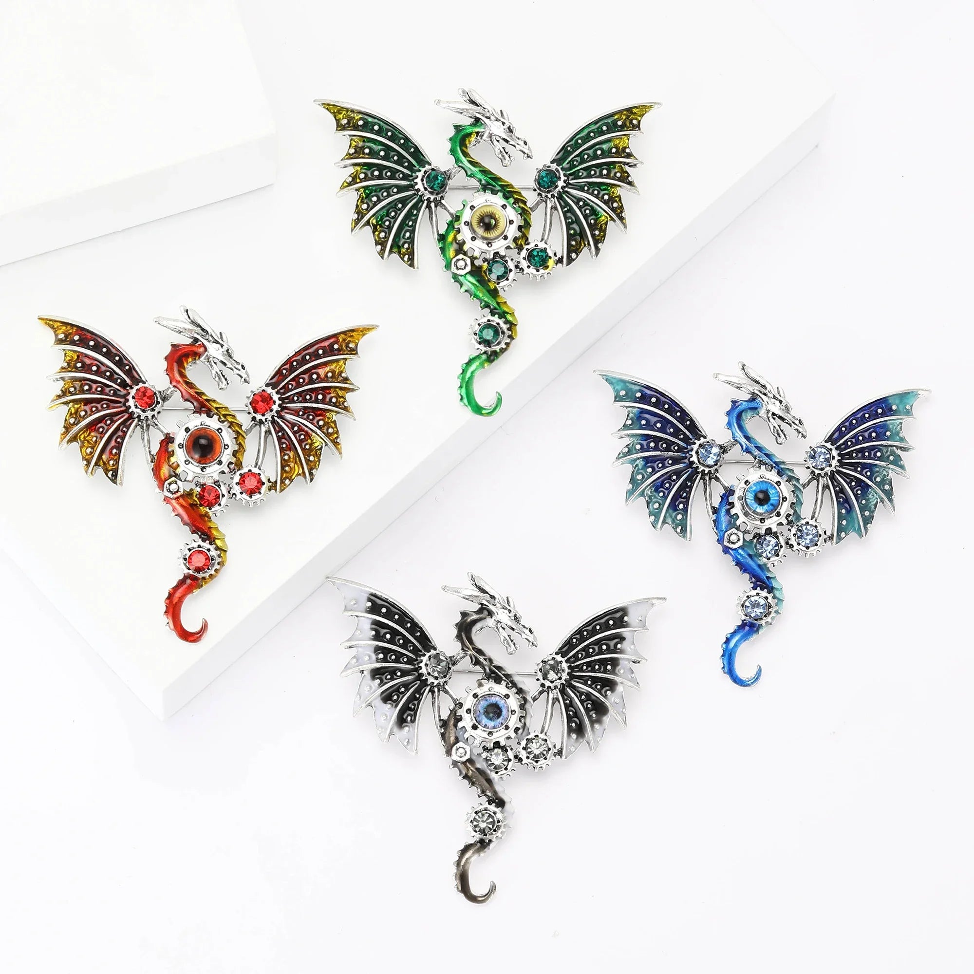 Enamel Mechanical Dragon Pins - Image 3