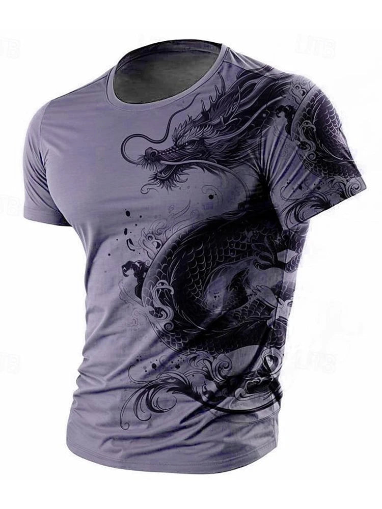 3D Dragon Print Men’s T-Shirt - Image 15