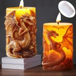 Dinosaur & Dragon Wings Relief Cylindrical Silicone Mold – Resin & Gypsum Craft Mold