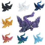 3D Printing Dragon Ornaments Sculpture – Flexible Articulated Dragon Crafts | Creative Kid Interaction Toys & Decorative Figurines