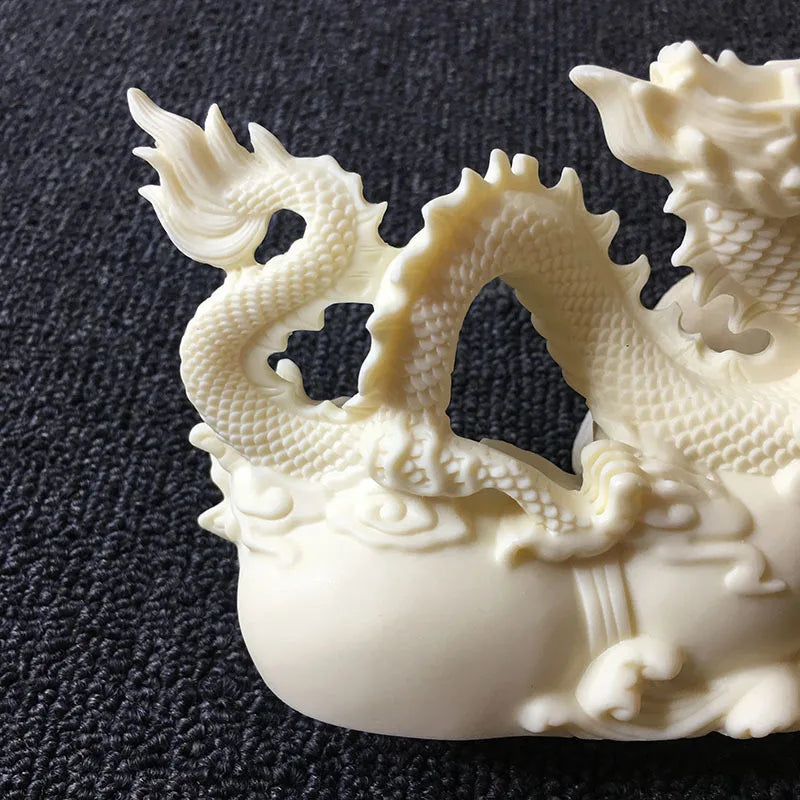 Chinese Feng Shui White Dragon Statue – Zodiac Auspicious Decor for Home, Living Room & Office - Image 5