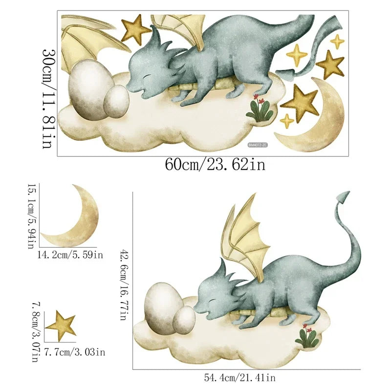 Cute Flying Dragon Forest Wall Stickers - Image 7