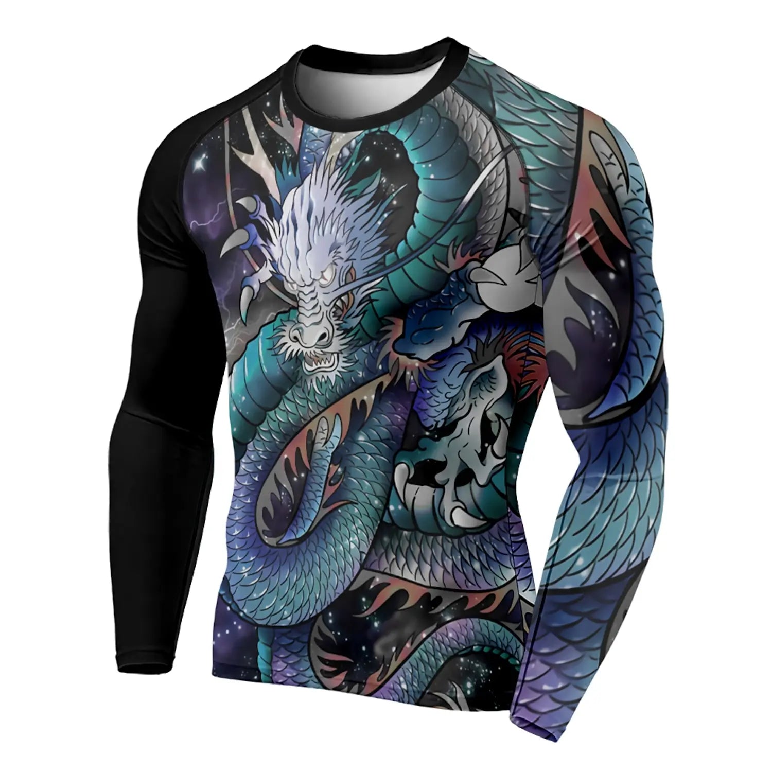 3D Printed Dragon Pattern Autumn Men’s Crew Neck T-Shirt – Casual Long Sleeve Oversized Pullover - Image 6