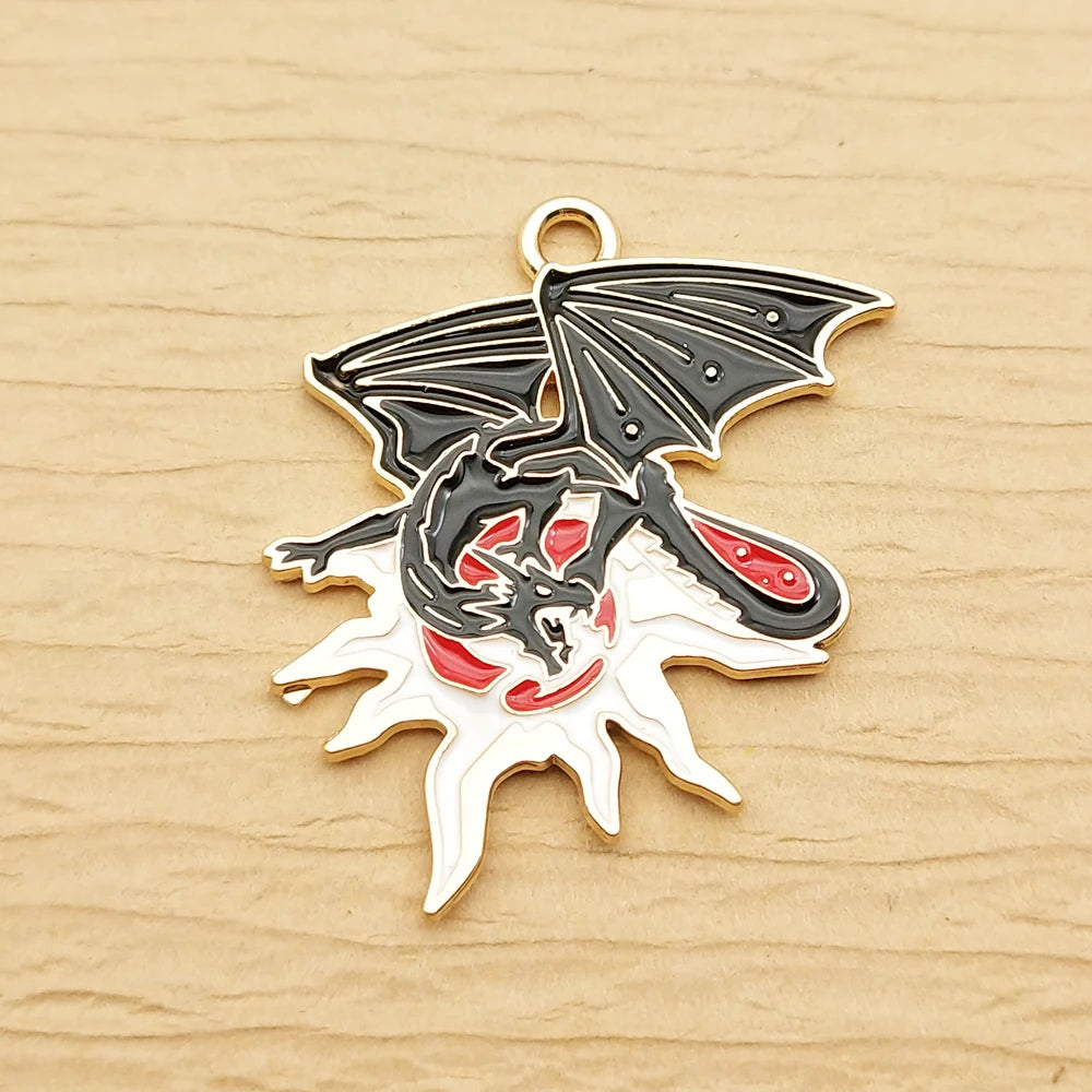 10pcs Enamel Dragon Charms - Image 13