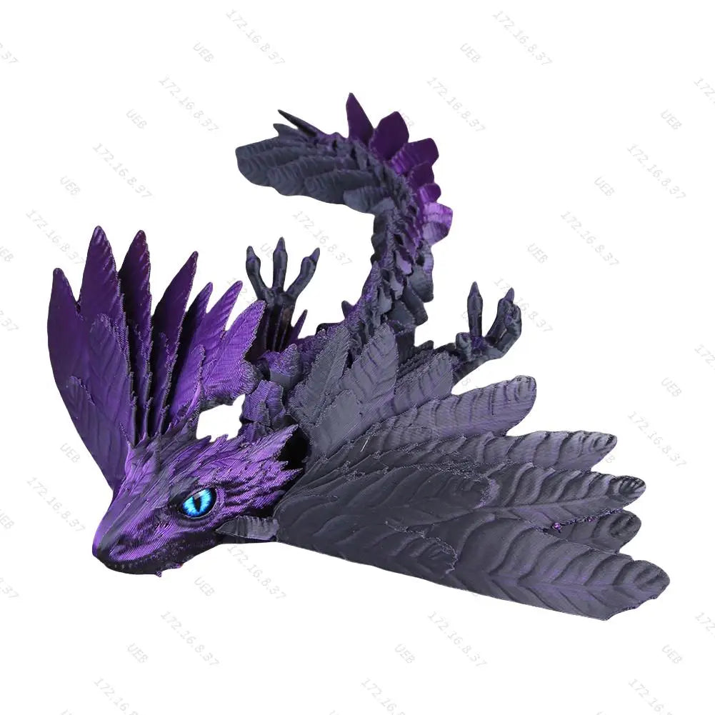 3D Printed Realistic Dragon with Wings - Image 9