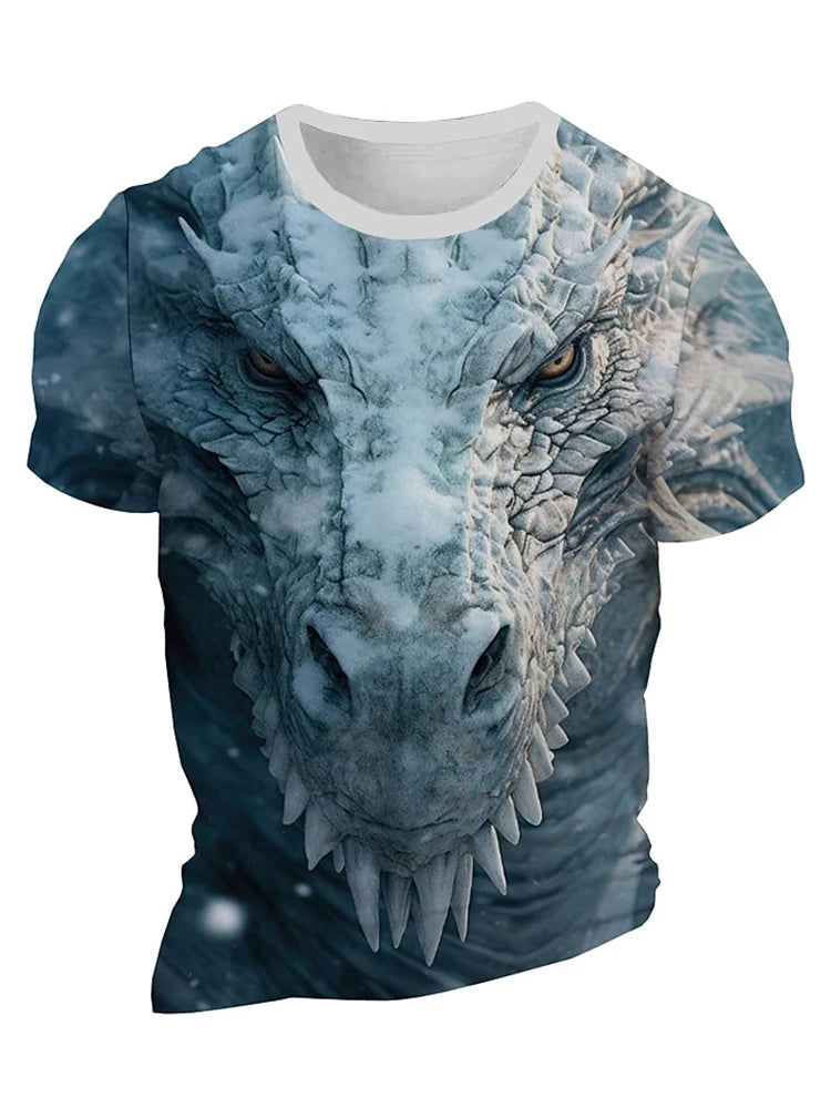 3D Dragon Print Men’s T-Shirt - Image 10