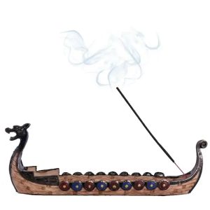 Creative Chinese Traditional Dragon Boat Statue Incense Holder – Resin Decoration Ornament for Home & Office