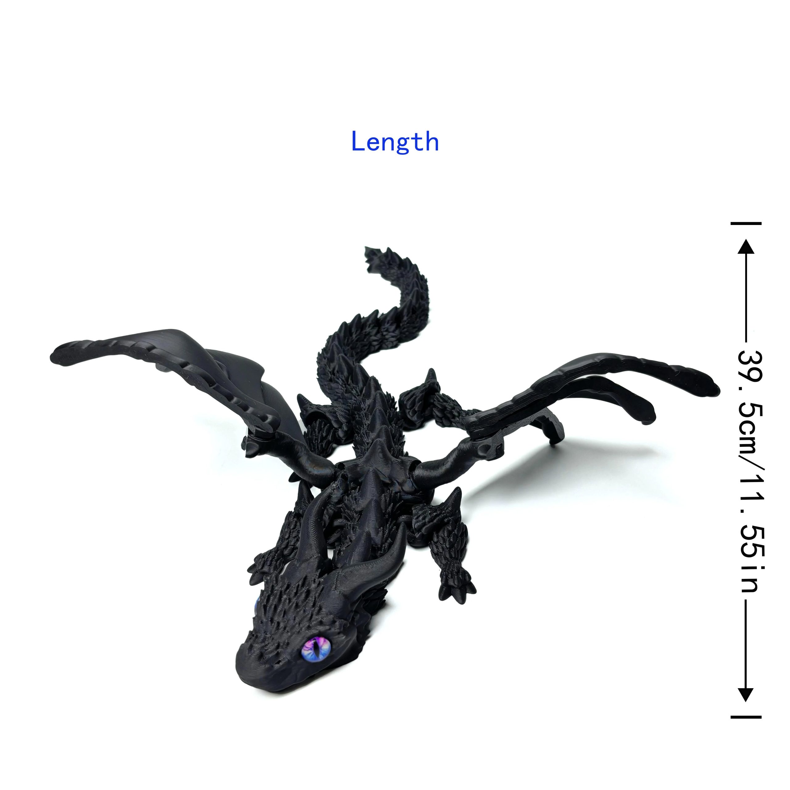 39.5Cm / 15.55In 3D Printed Dragon with Moveable Joints – Animal Model for Home & Desktop Decoration - Image 4
