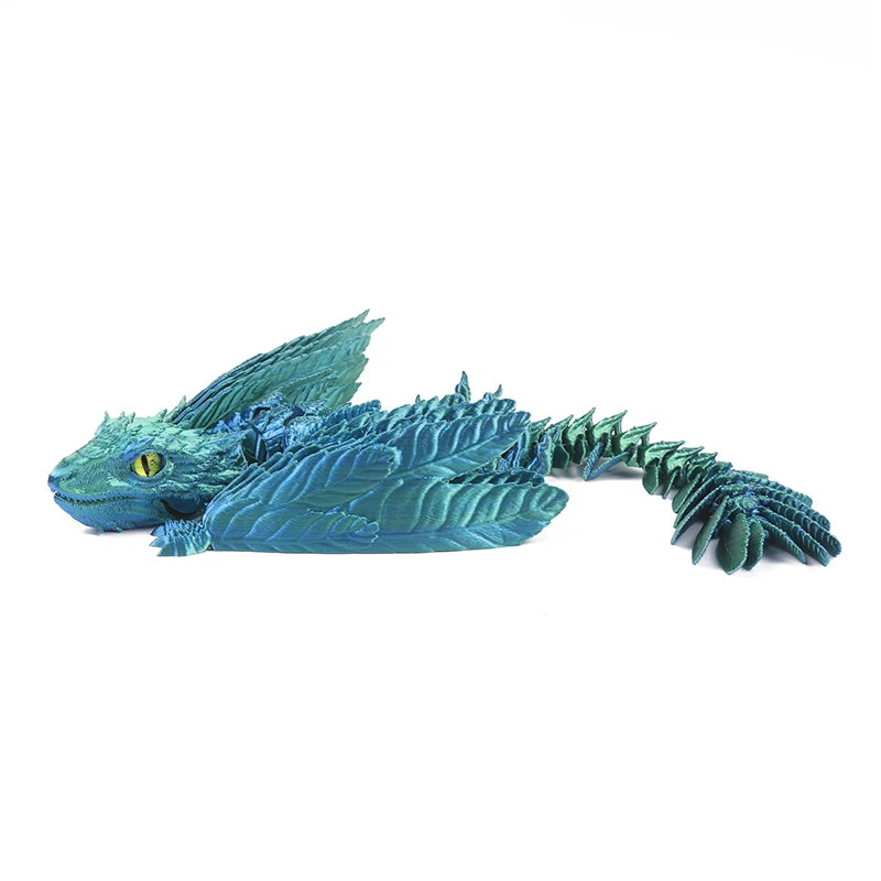 3D Printed Feathered Wyvern Dragon – Articulated Fidget Toy & Home Office Decor - Image 13
