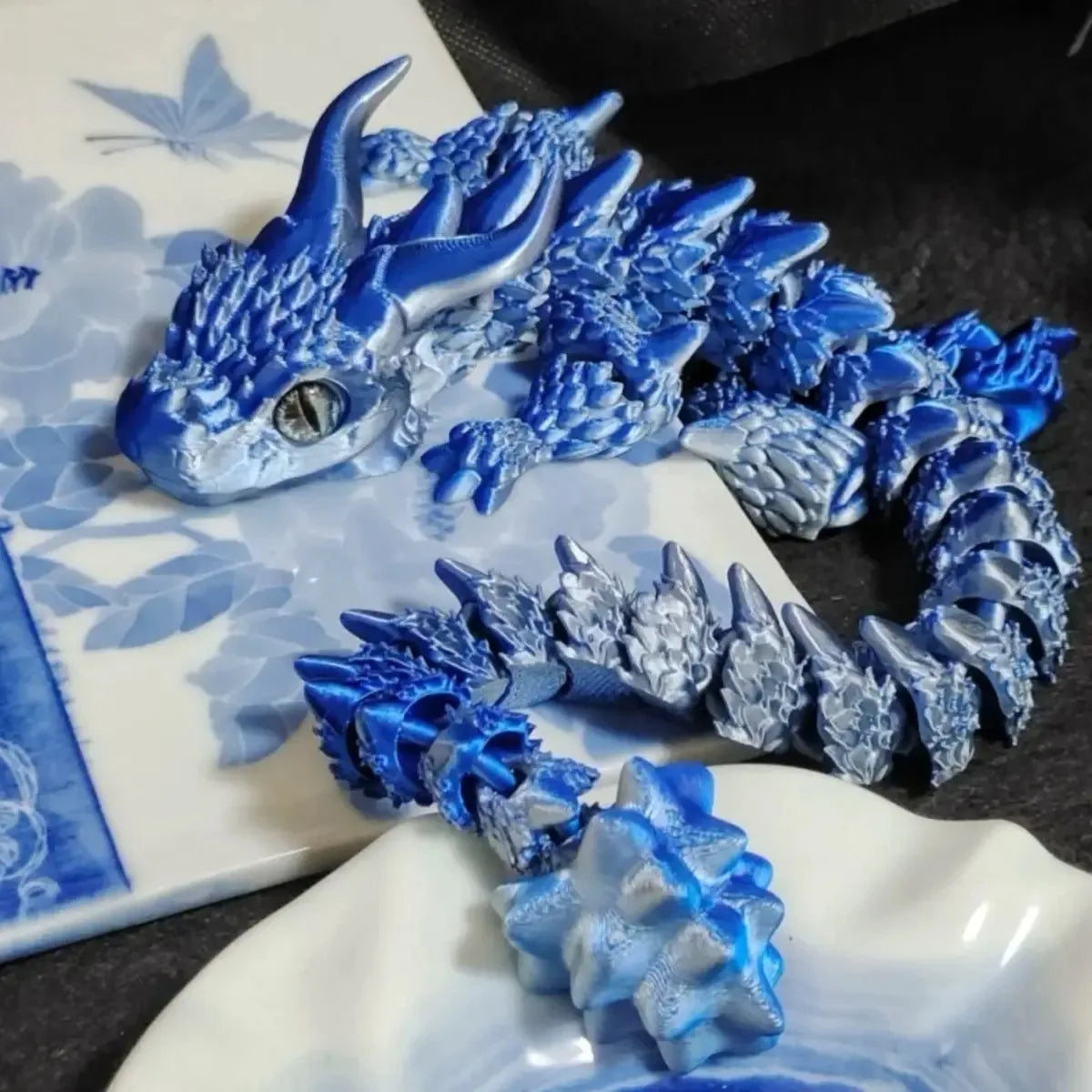 3D Printed Magic Dragon Movable Joint Fidget Toy – Rotatable Articulated Desktop Ornament - Image 6
