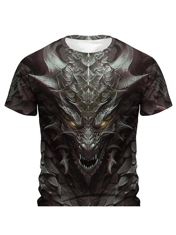 3D Dragon Print Men’s T-Shirt - Image 5