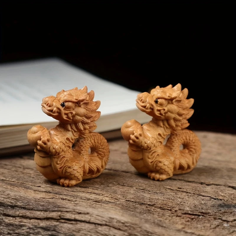 1/2Pcs Creative Lucky Dragon Carving – Desktop Feng Shui Ornament for Home, Office & Car - Image 5