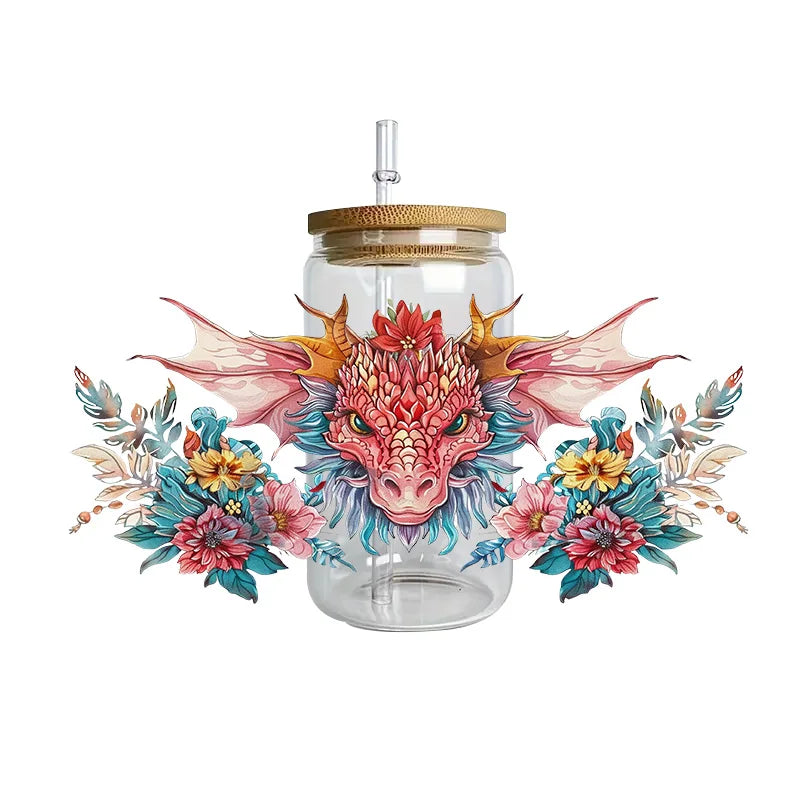 3D Fantasy Dragon Art UV DTF Cup Wrap Sticker – Waterproof Crystal Label for DIY Glass & Tumbler Decoration - Image 20